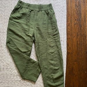 Madewell- Olive green linen pants